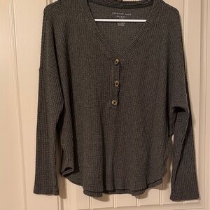 American Eagle Outfitters soft & sexy waffle knit long sleeve